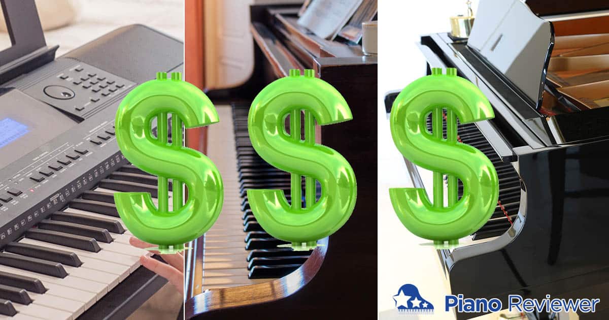 Cost of different pianos